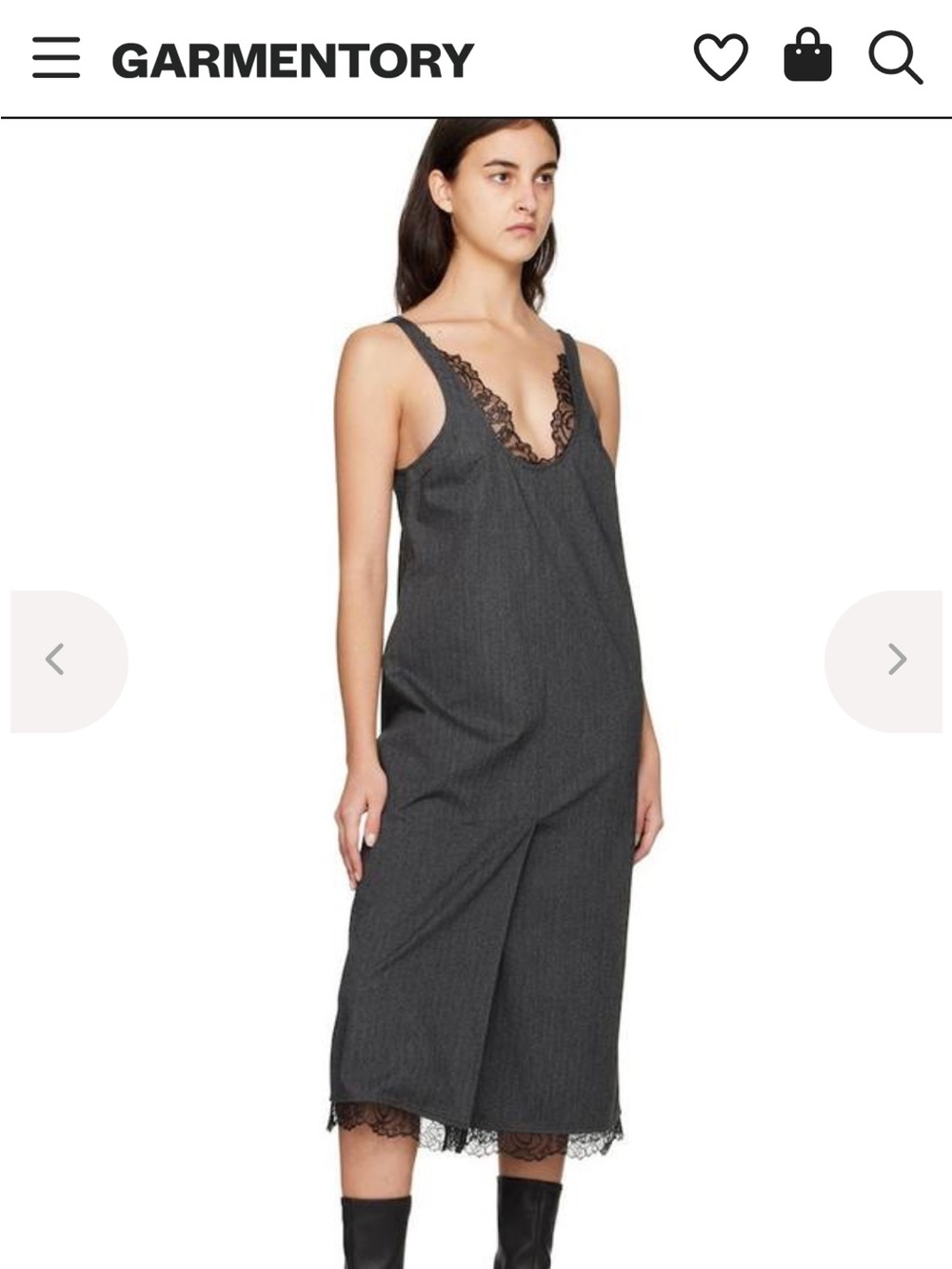 Ganni Black Lace-Trim Sleeveless Jumpsuit